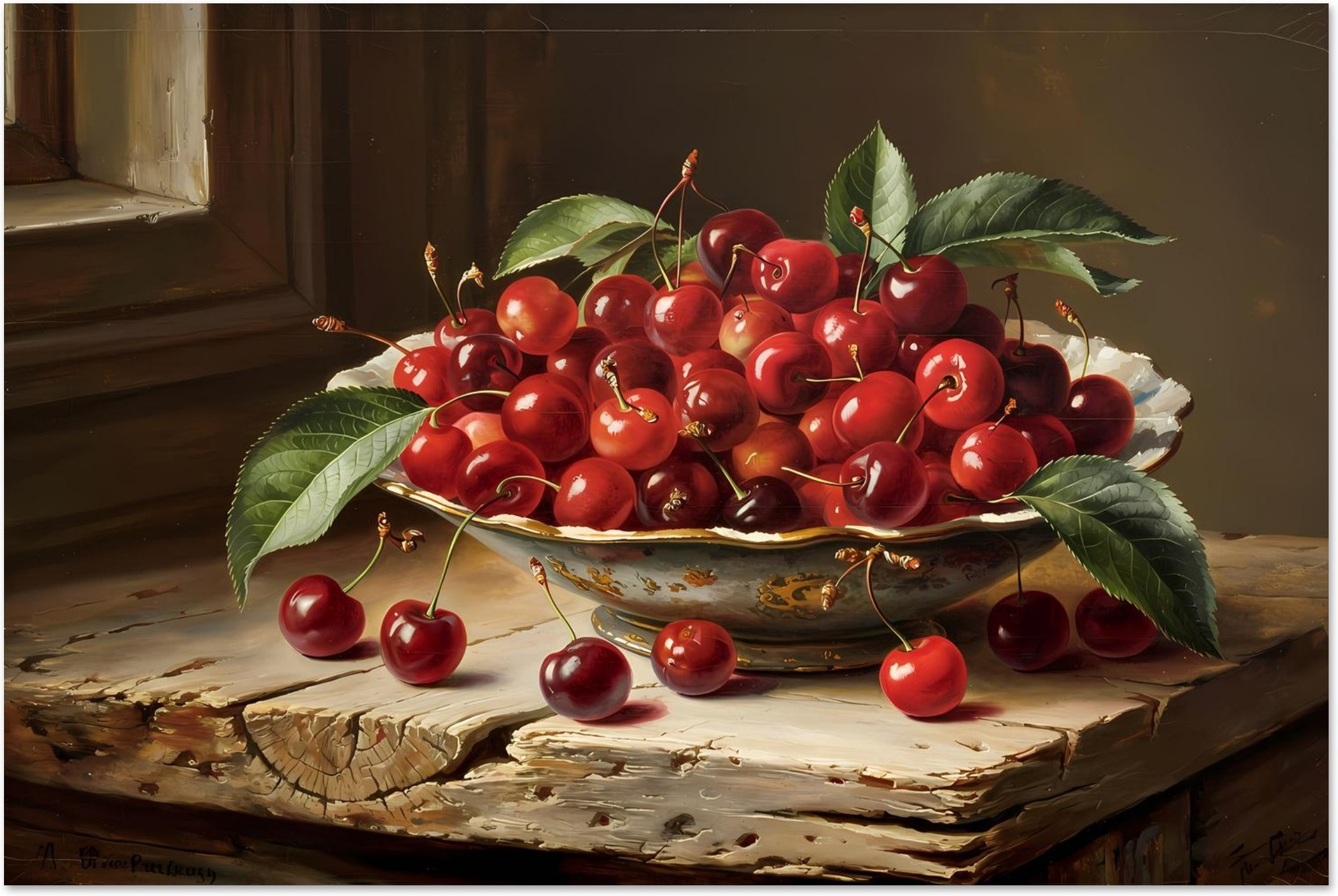 Cherry Bowl Still art print