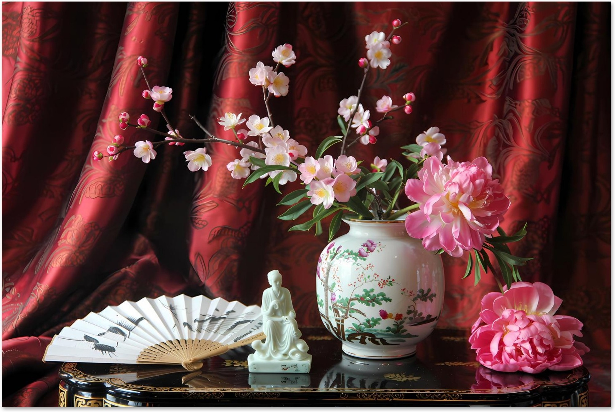 Chinoiserie Floral Elegance art print