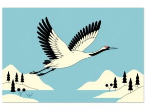 Japandi Style - Flying Crane