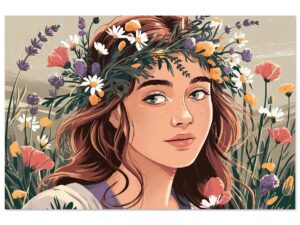 Boho Art - Flower Girl