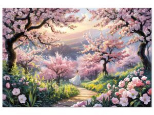 Cherry Painting- Path Below Cherry Trees