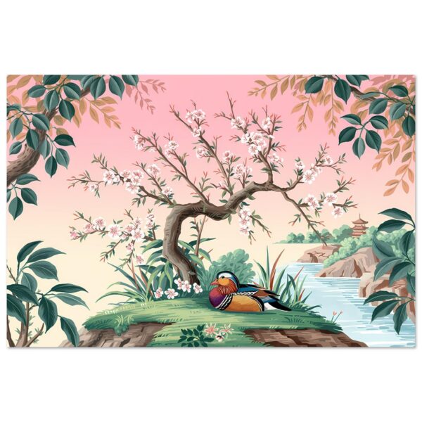 Mandarin Duck and Blossom Tree