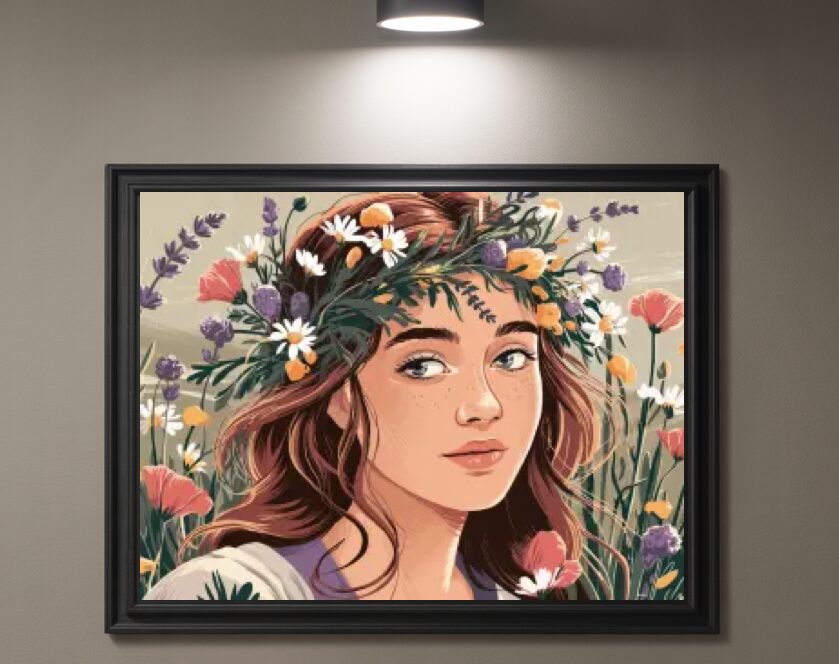 Wallart and home decor 9 svart ram